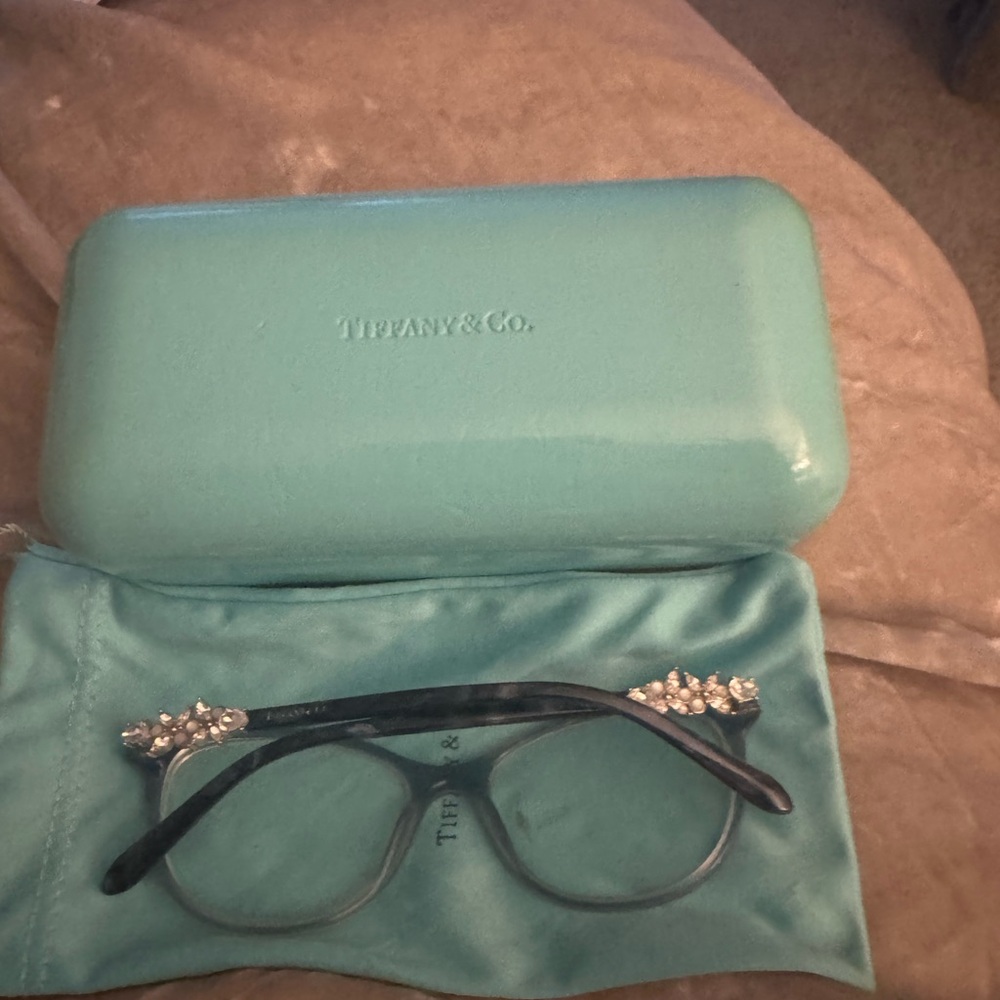 Tiffany & Co. Light Blue Glasses with Crystal Details